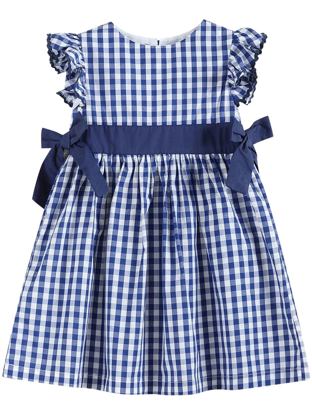 Lil Cactus Girls Royal Blue and White Gingham A-Line Dress Size 4T
